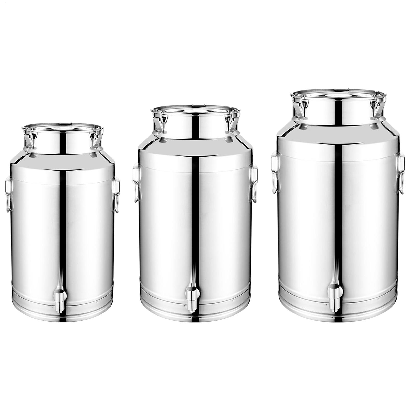 Kitchen Baking Mixer - 5L/9L/14L キッチン密閉バレル 蛇口付き ステンレス製グリース容器 蓋付き 気密ミルクバケツ