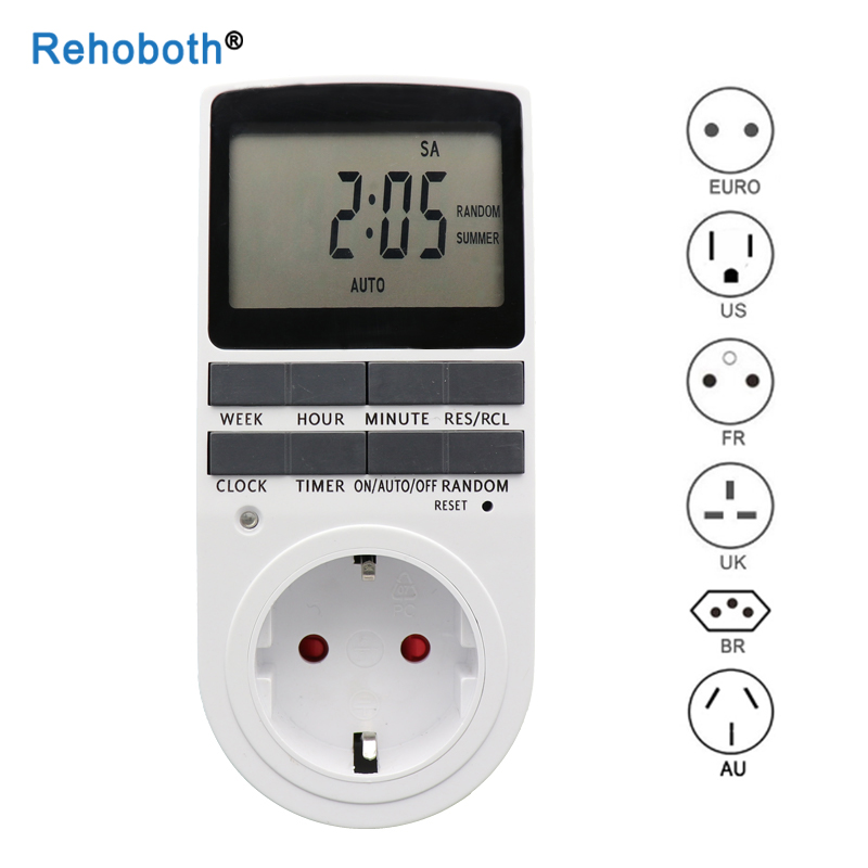 Kitchen Baking Timer - EU 電子デジタルタイマースイッチ米国 FR BR プラグキッチンタイマーソケットコンセント 230V