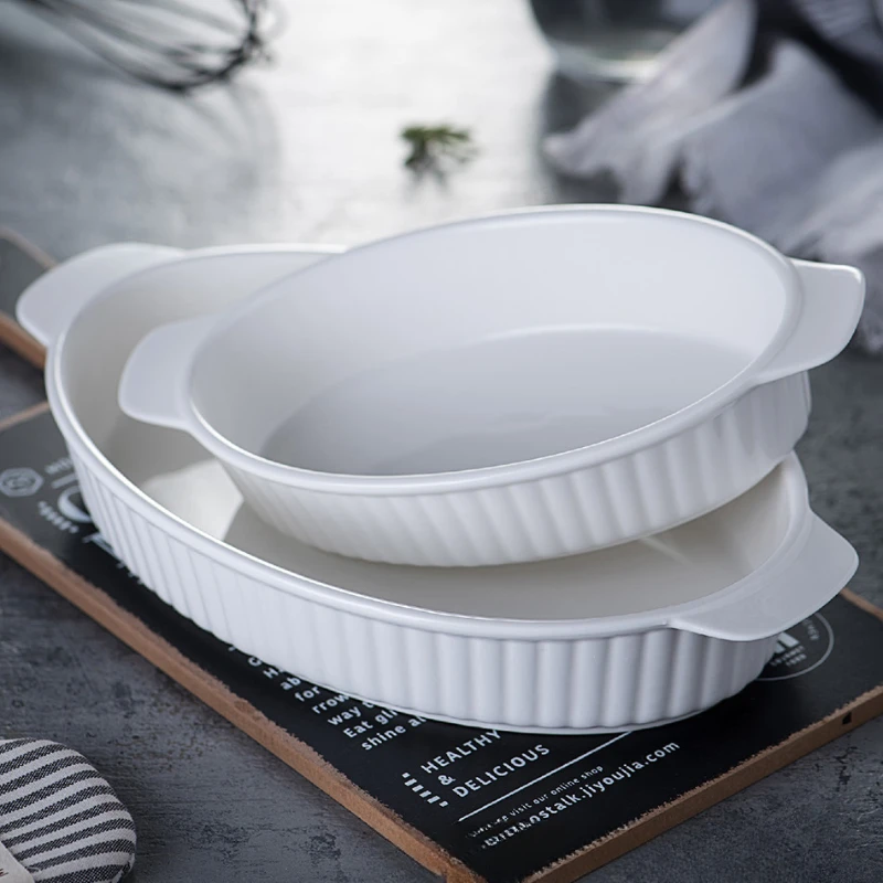 Bread Baking Kitchen Utensils - 磁器オーブンベーキングトレイ、耐熱皿、セラミックパン、ベーキングツールとアクセサリー用のパンパン、料理、キッチン用品、調理器具