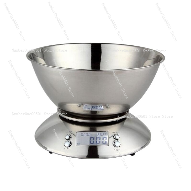 Kitchen Baking Timer - デジタルキッチンスケール ステンレス製食品スケール ボウルとタイマー付き ベーキングや料理に