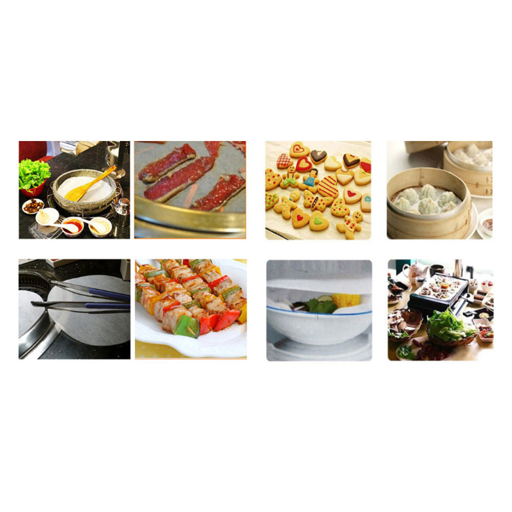 Kitchen Baking Paper - 50枚入り バーベキューペーパー ノンスティック 丸型ベーキングライナー 直径23cm BBQ耐油紙