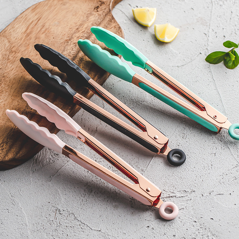 Bread Baking Kitchen Utensils - 小さなシリコンクリップバーベキュー,7/9インチ,ステーキ料理,バーベキューまたはサラダキッチンアクセサリー