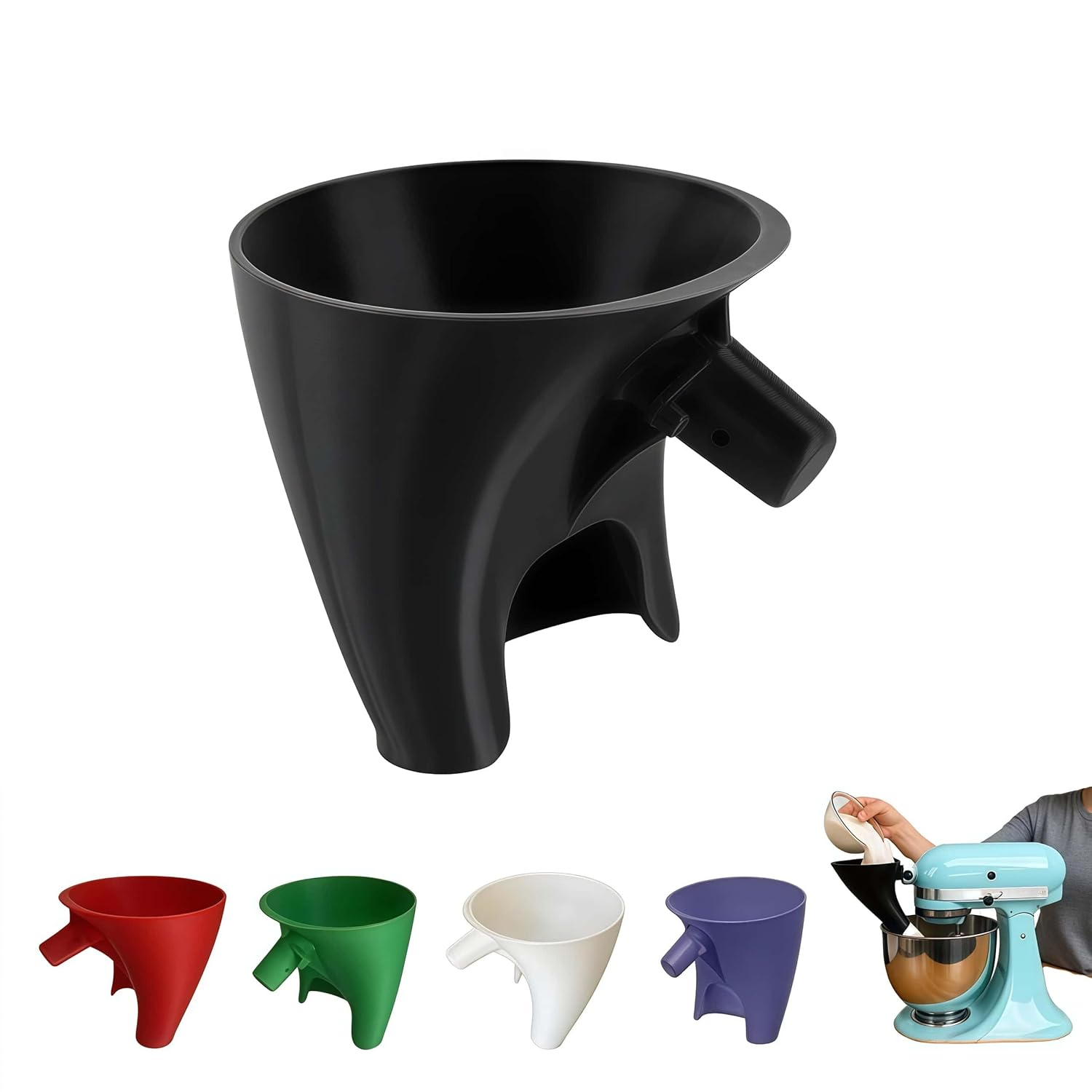 Kitchen Baking Aid - キッチンエイドミキサー用小麦粉ファンネルミキサー 5クォート チルトヘッドスタンドミキサー用飛散防止アタッチメント 5食器洗い機対応 ベーキングツール