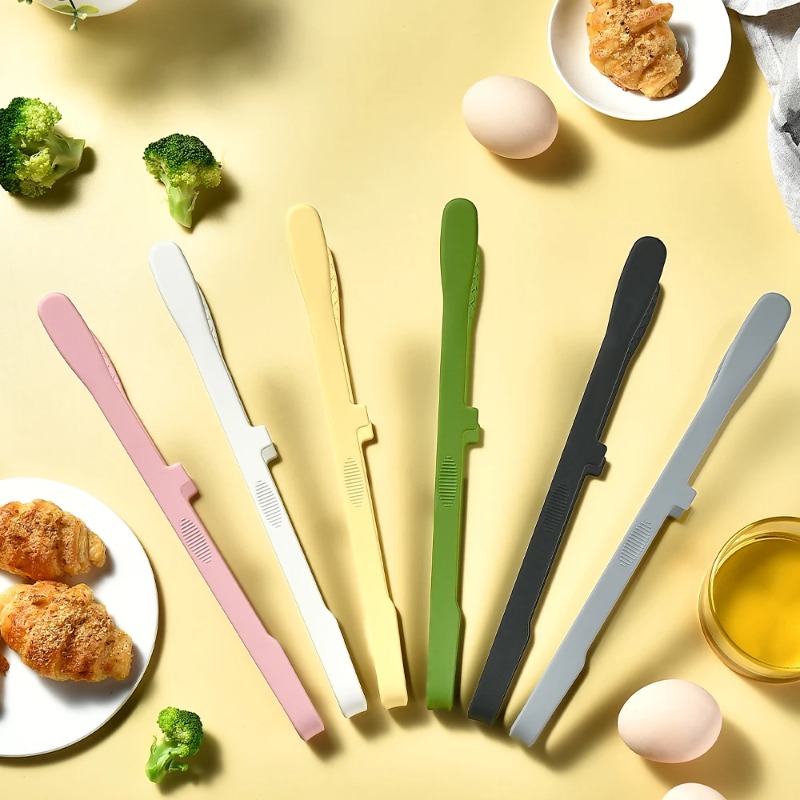 Bread Baking Kitchen Utensils - 食品グレードシリコン製パン用トング、滑り止め多機能キッチンサービングトング、サラダ、スナック、デザート、ベーキング、ペストリー用調理器具