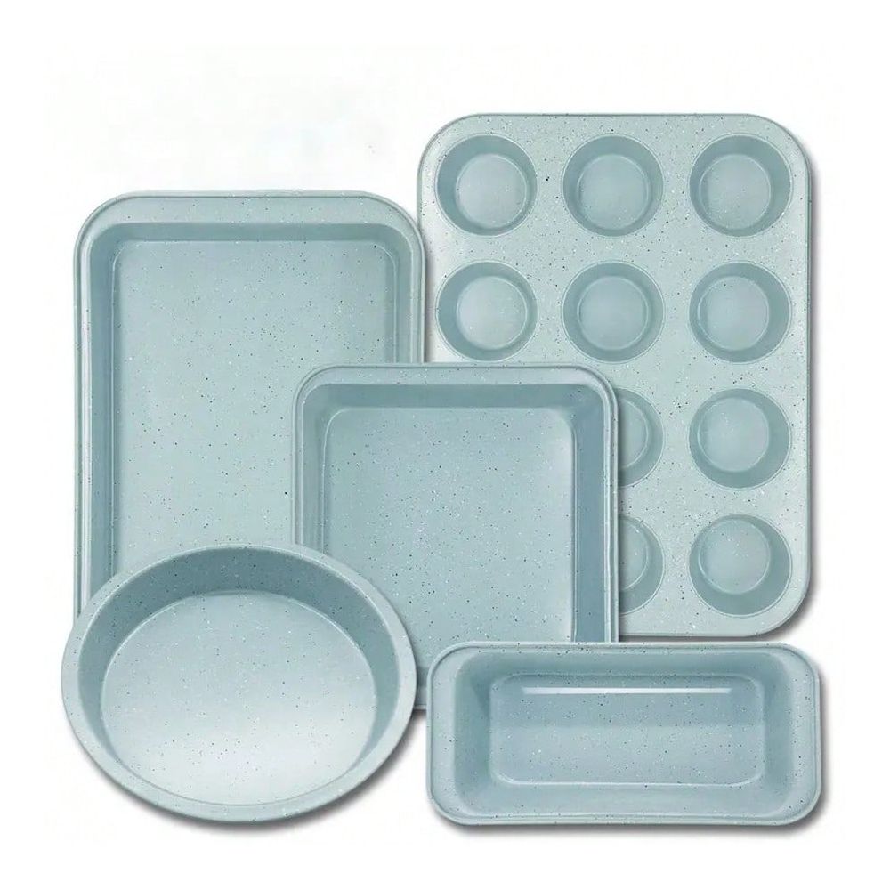 Kitchen Baking Pans - 10点セットのベーキングウェアセット、ノンスティックキッチンベーキングウェア、カーボンスチール製、ベーキングアクセサリー（クッキーシート、ケーキパン、パンパン）を含む。