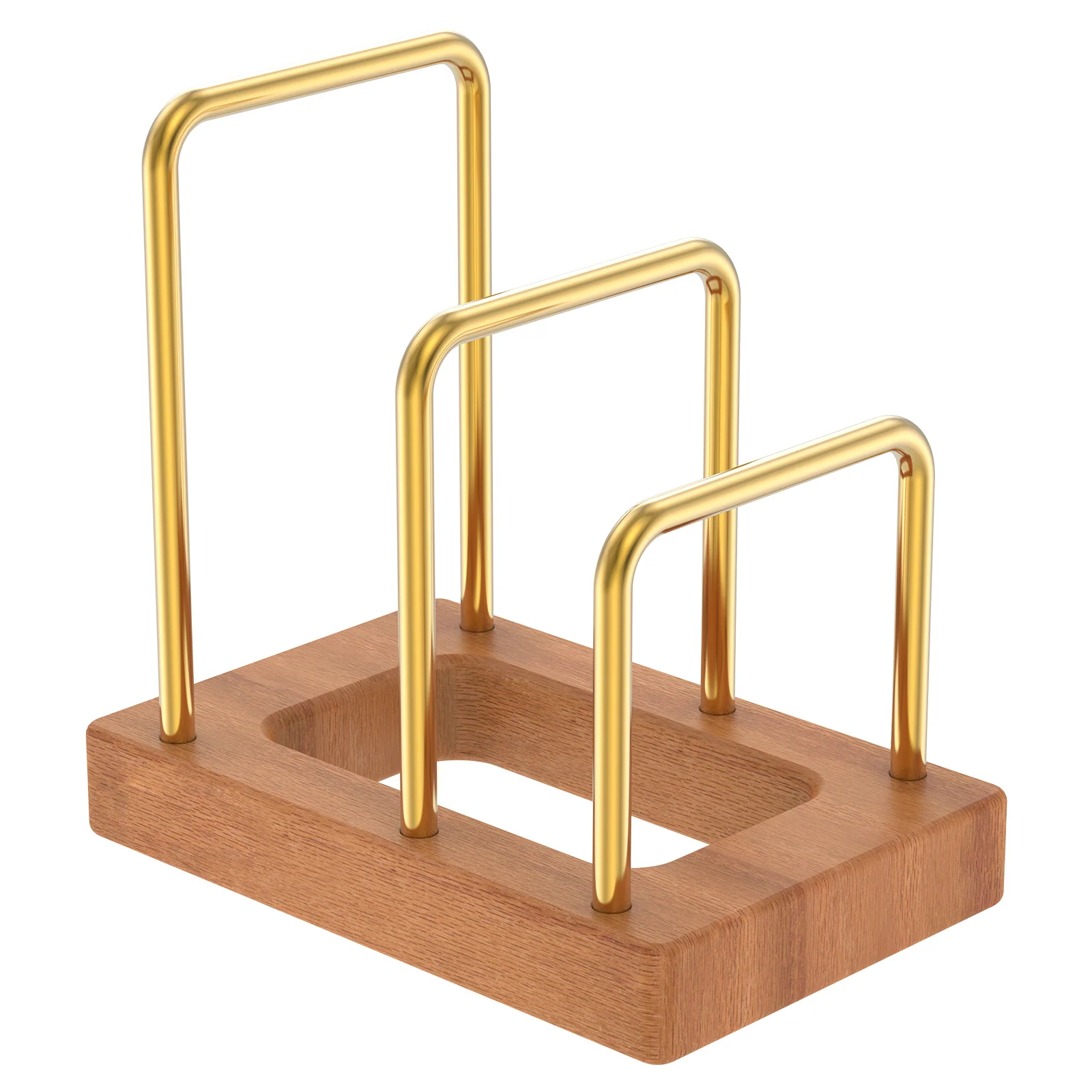 Kitchen Baking Pan Storage - 鍋蓋ラックまな板オーガナイザー木製ベースベーキングパンチョッピング収納キッチンカウンターキャビネットキッチン用品アクセサリー