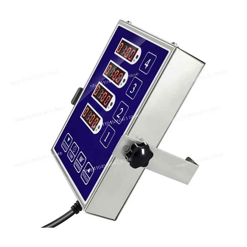 Kitchen Baking Timer - CAL4B 4チャンネル業務用キッチンタイマー ステンレス製 LEDディスプレイ 大音量アラーム デジタル調理リマインダー