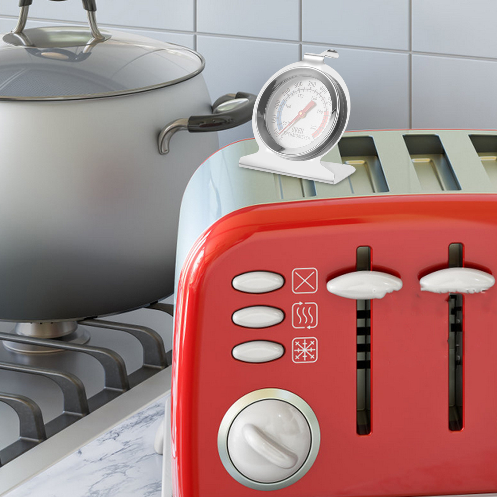 Kitchen Baking Oven - 2個セット ステンレス製オーブン温度計 多機能調理用温度計 ベーキング、グリル、バーベキュー、オイル調理、キッチン用