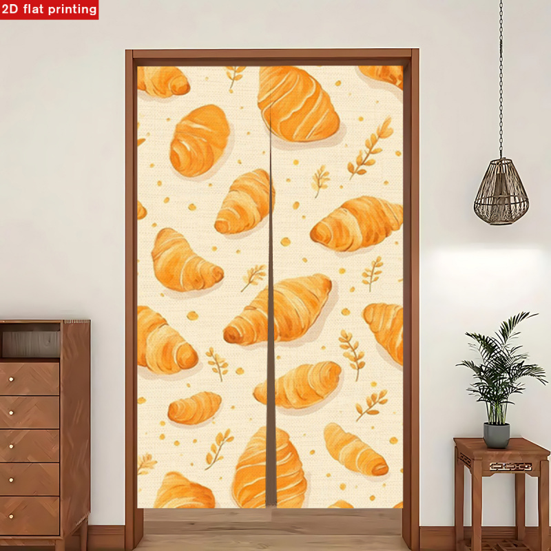Kitchen Baking Nook - VIKAMA クロワッサンタペストリー 遊び心のあるベーキングモチーフ 新鮮で心地よい、軽くて風通しの良いキッチン、ダイニングルーム、コーヒーナックの装飾壁