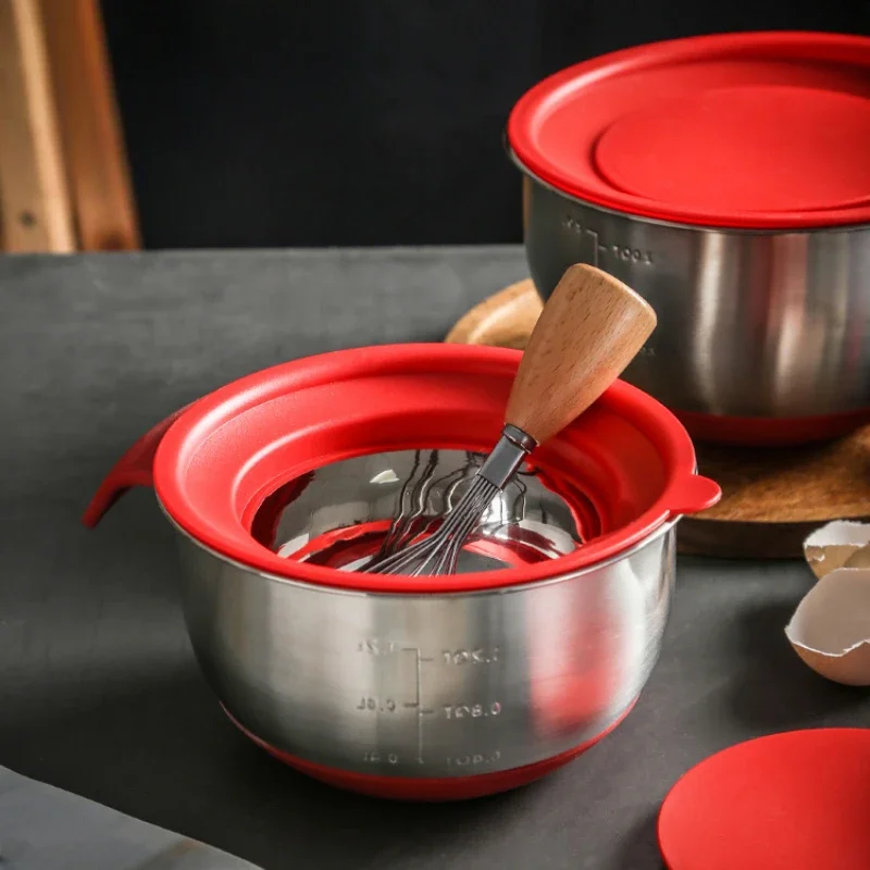 Kitchen Baking Aid - ステンレス製ミキシングボウル、アイスクリームボールエイド、キッチンボウル、ベーキングツール、ダイニングバーガジェット、ホームガーデン、深い