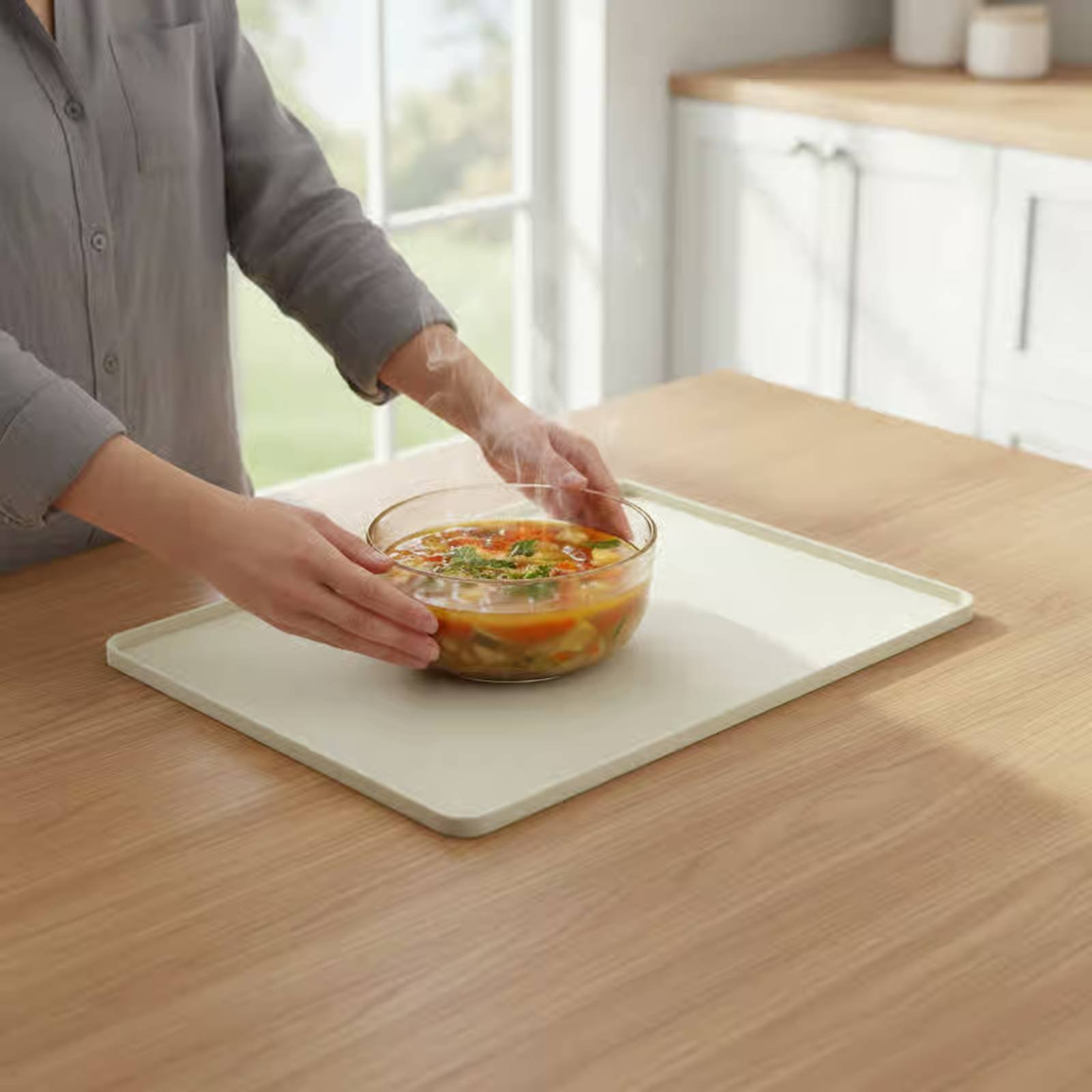 Kitchen Baking Oven - シリコン製電子レンジトップマット 柔軟な電子レンジトッププロテクター シリコン製家電トレイ こぼれ防止 キッチンアクセサリー