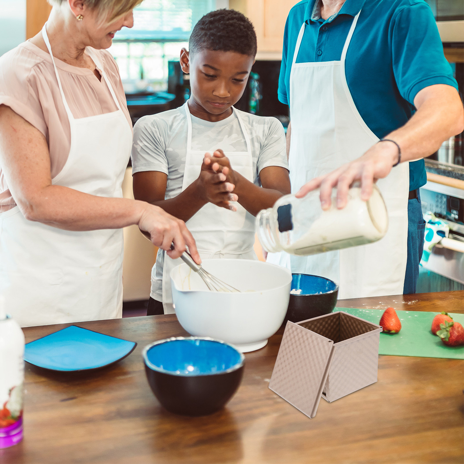 ミニプルマン型パン型 ノンスティックカーボンスチール製 パン - Kitchen Baking Pans のレビューと価格