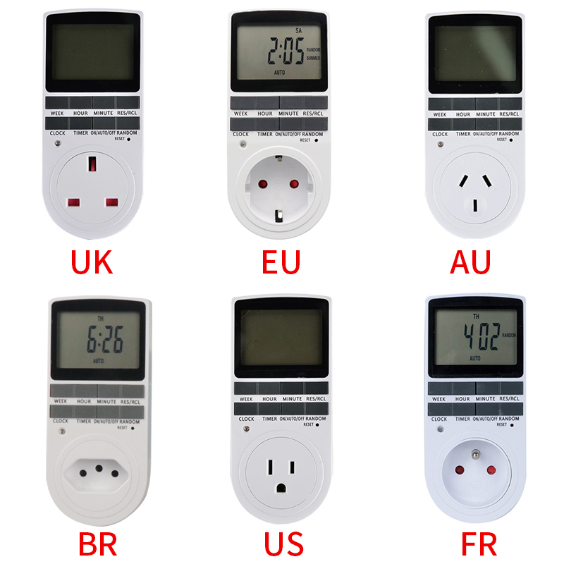 EU 電子デジタルタイマースイッチ米国 FR BR プラグキ - Kitchen Baking Timer のレビューと価格