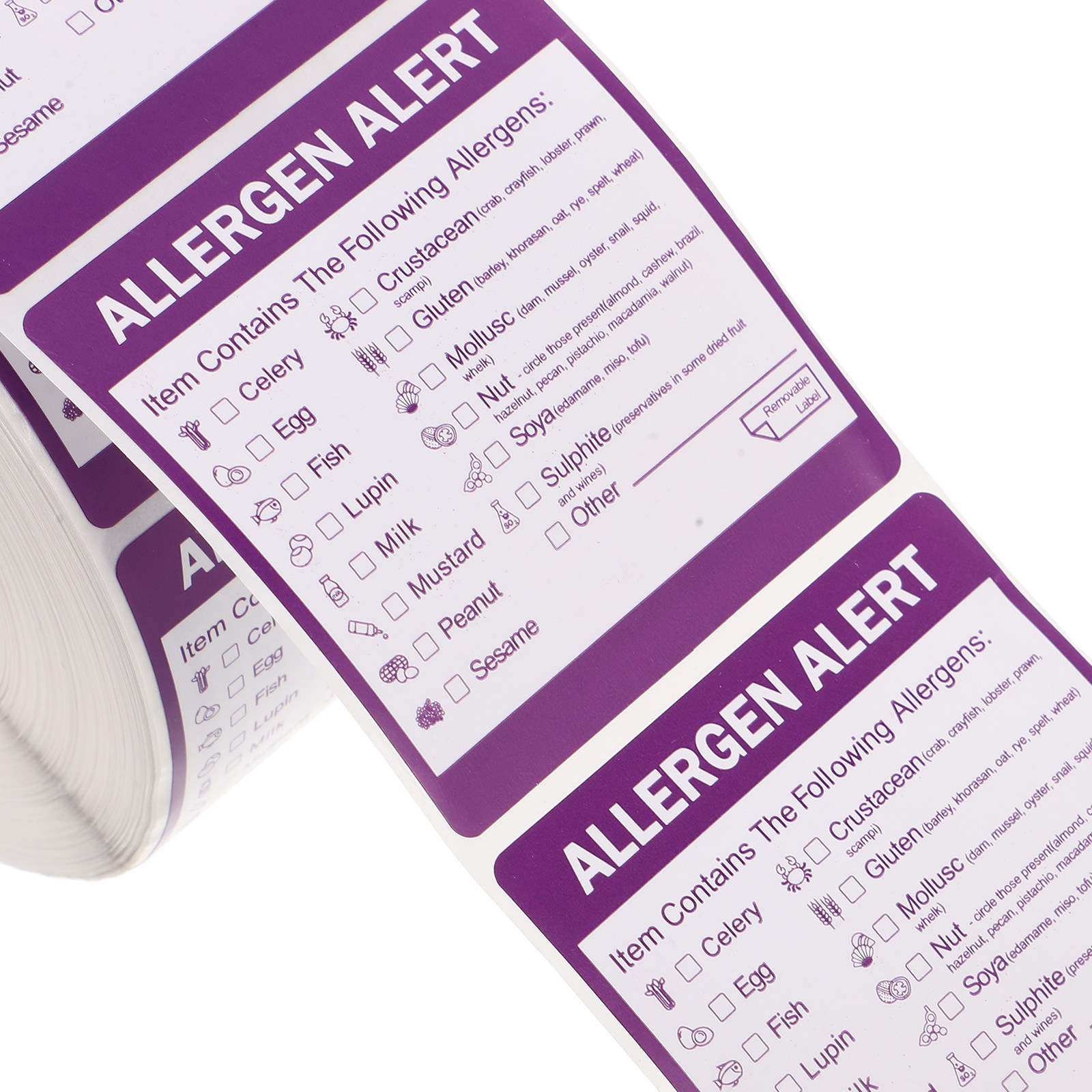 2 ロール 2 インチ アレルゲンラベルステッカー コンパク - Kitchen.Baking Labels のレビューと価格