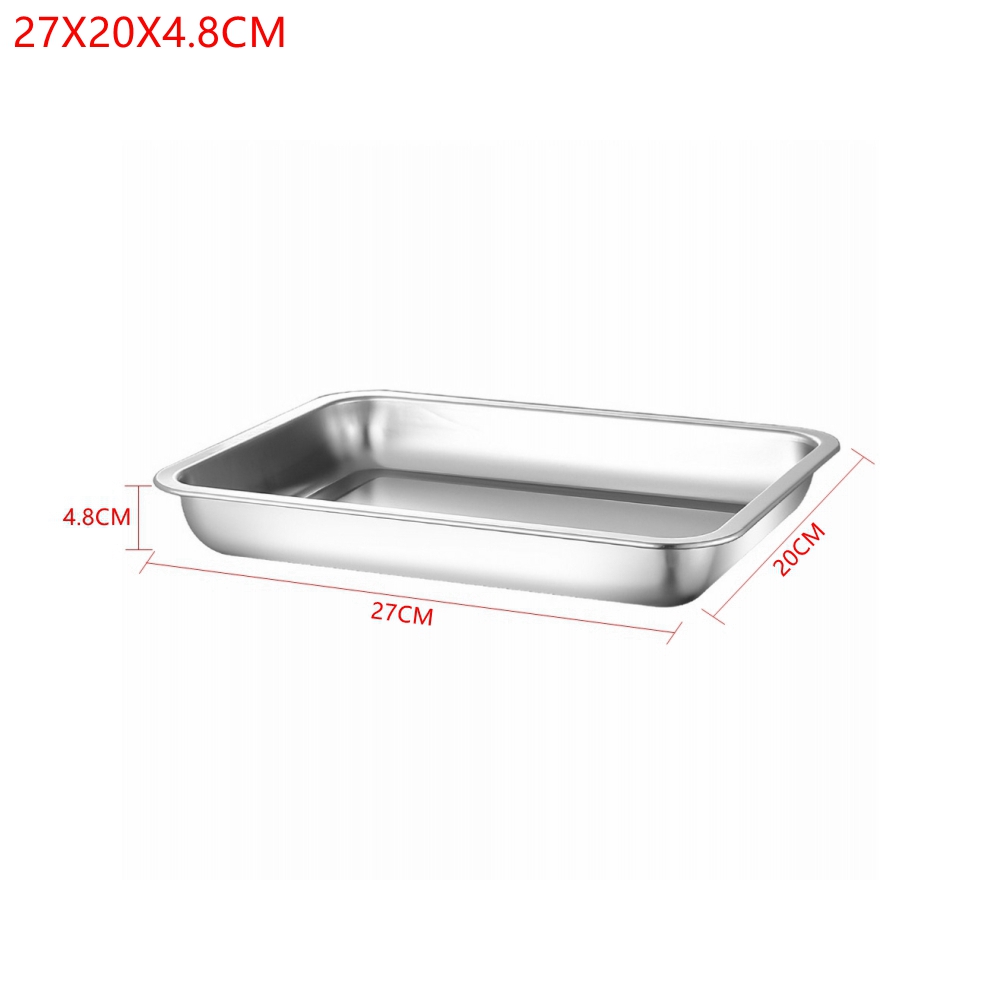 1 個ステンレス鋼食品深皿長方形フルーツ野菜トレイ収納パンケ - Kitchen Baking Pan Storage のレビューと価格