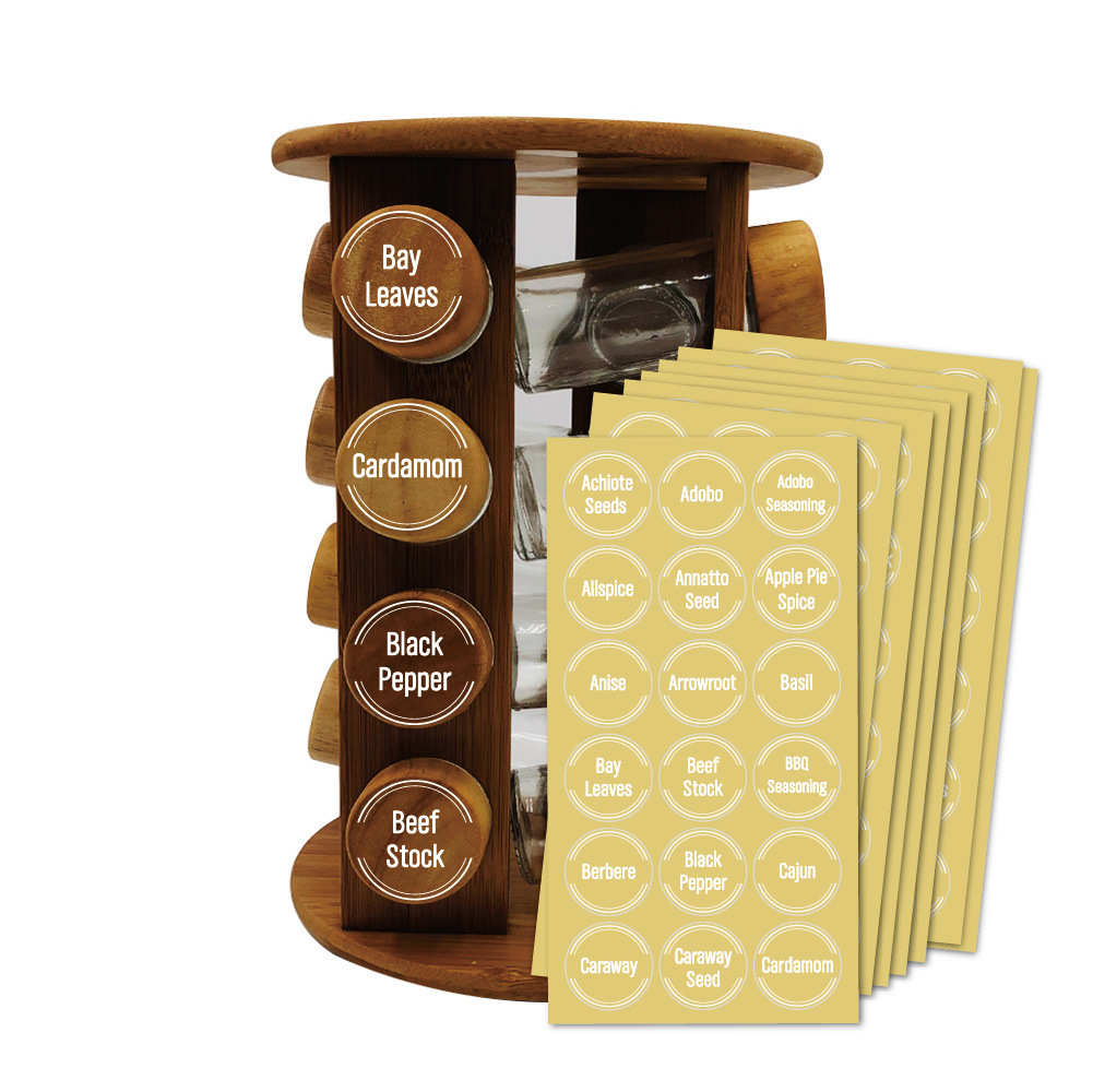 144 個のスパイスジャーラベルステッカーキッチン調味料ボト - Kitchen.Baking Labels のレビューと価格