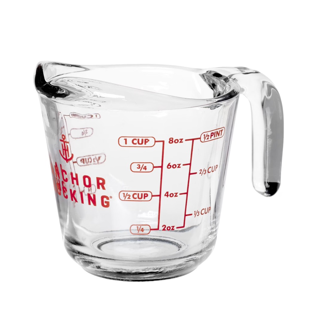 2個セットのガラス製計量カップ、持ちやすいハンドルと注ぎ口付 - Kitchen For Baking のレビューと価格