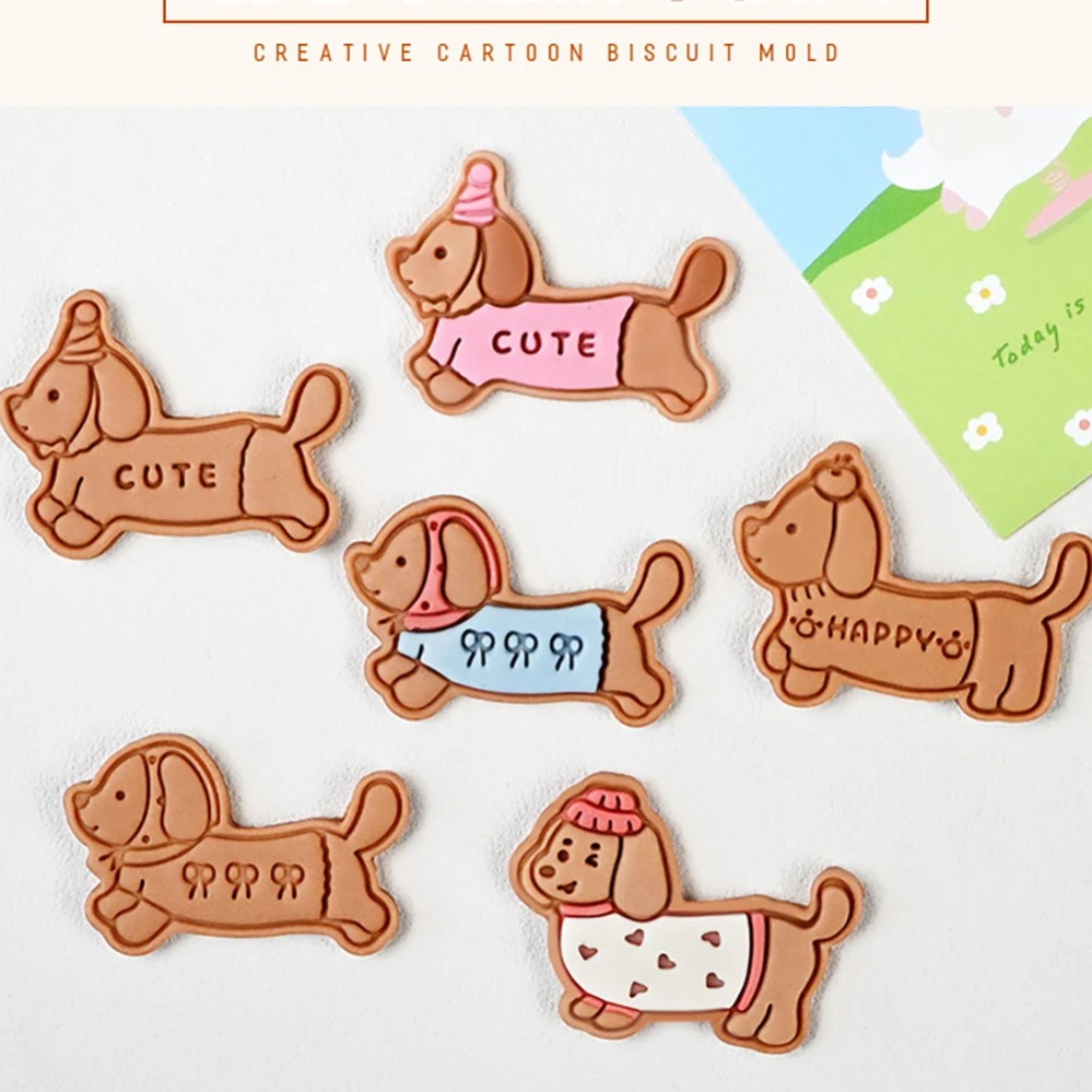 クッキー型スタンプ漫画ソーセージ犬クッキーカッタービスケット - Kitchen Baking Products のレビューと価格