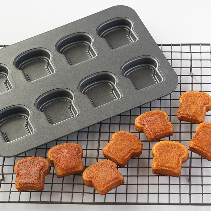 8 空洞トーストパンパターン炭素鋼ケーキ型マドレーヌマフィン - Kitchen Baking Pans のレビューと価格