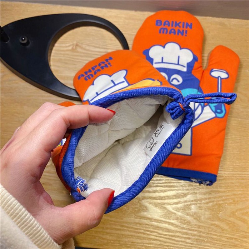 アンパンマン断熱手袋かわいい漫画スタンプパターン耐熱手袋厚み - Kitchen Baking Products のレビューと価格