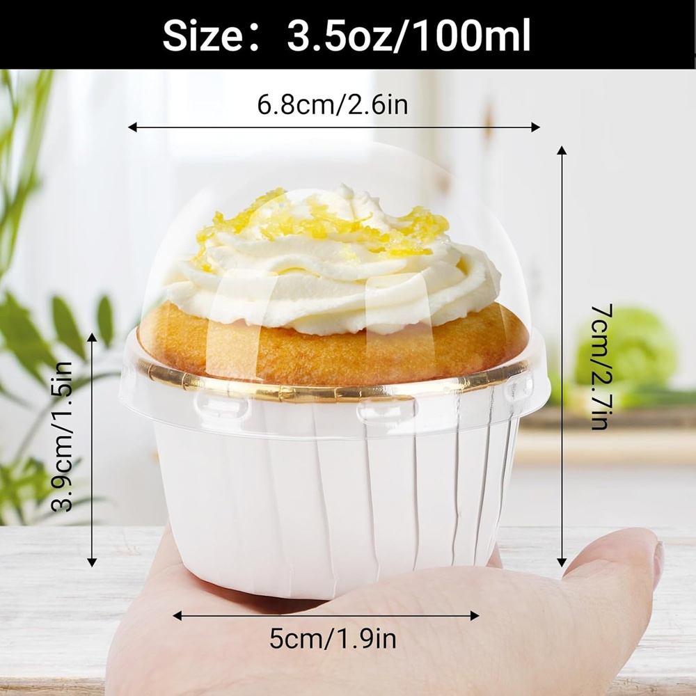 50個入り マフィンカップ 紙製カップケーキラッパー ベーキ - Kitchen Baking Products のレビューと価格
