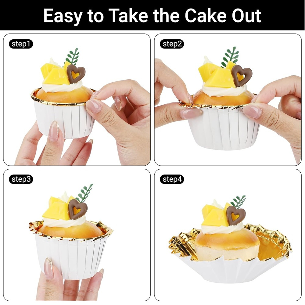 50個入り マフィンカップ 紙製カップケーキラッパー ベーキ - Kitchen Baking Products のレビューと価格