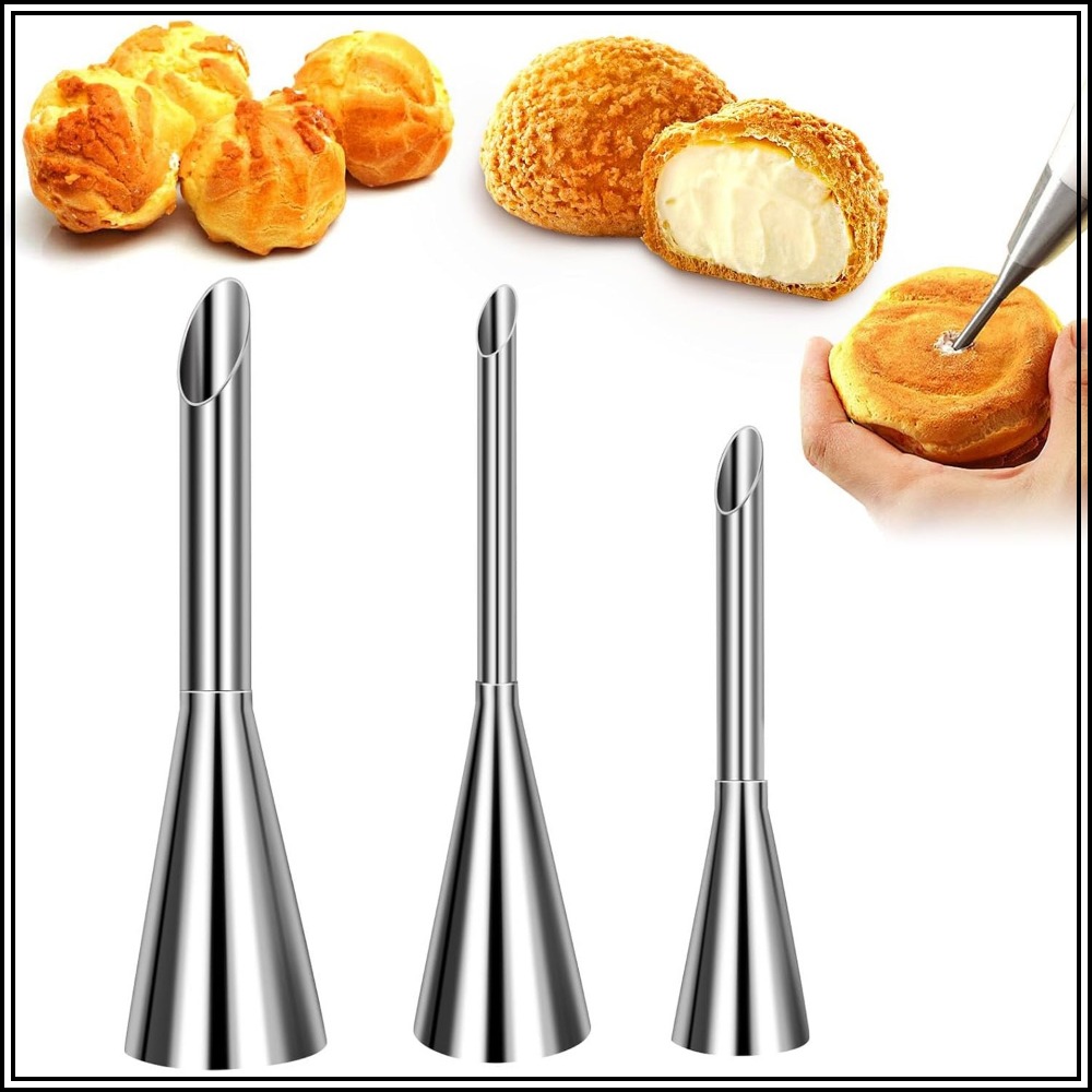 ロングクリームパフパイピングチップセット - ペストリーデコ - Decorating Tip Set のレビューと価格