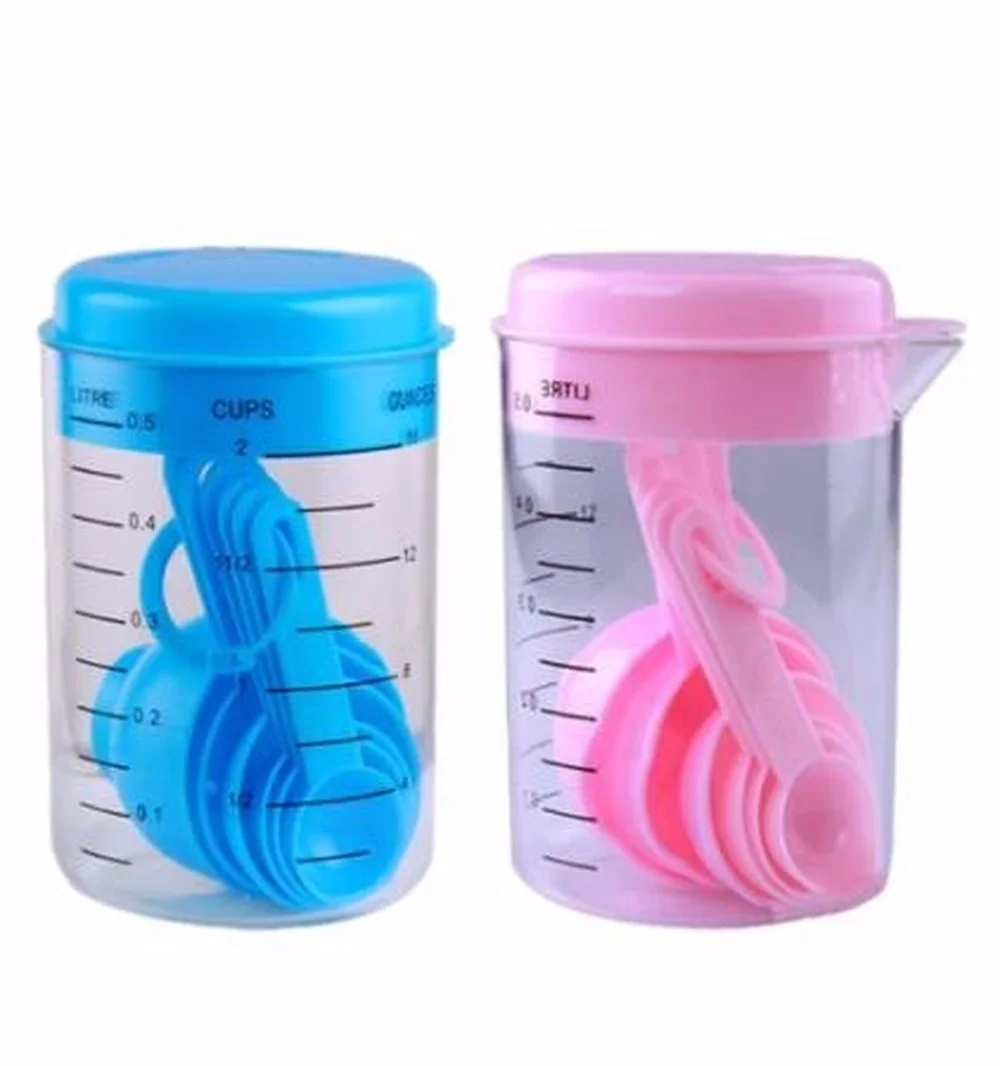 7 ピース/セットプラスチック計量カップとスプーン紅茶コーヒ - Kitchen Baking Tray Set のレビューと価格