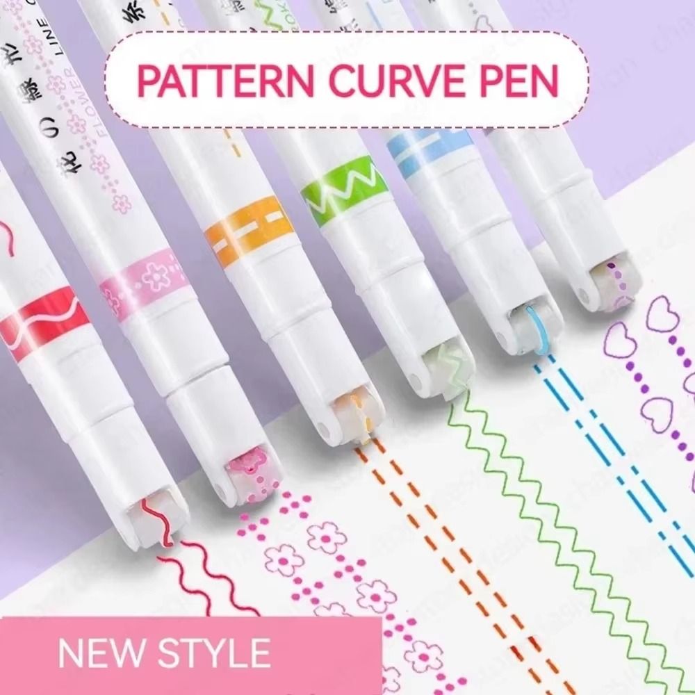6 ピース/セットクリエイティブ花形カーブライナーペン花線形 - Decorating Tip Set のレビューと価格