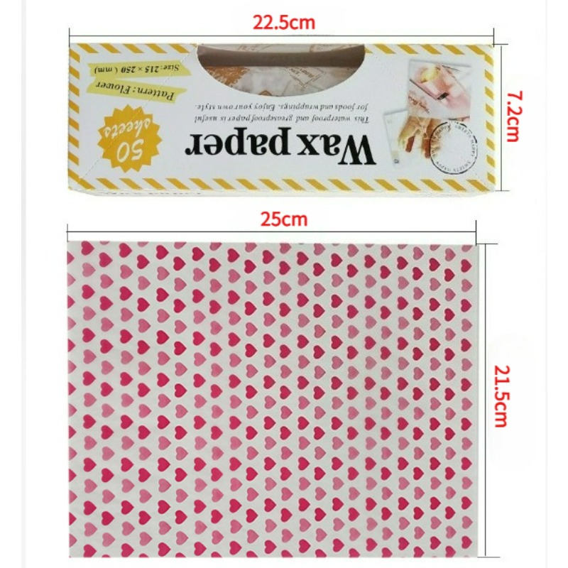 50枚入り 食品グレード耐油紙、印刷済みサンドイッチバーガー - Kitchen Baking Paper のレビューと価格