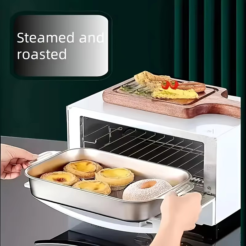 ステンレス製の深いベーキングパン、蓋付き、多機能長方形オーブ - Kitchen Baking Products のレビューと価格
