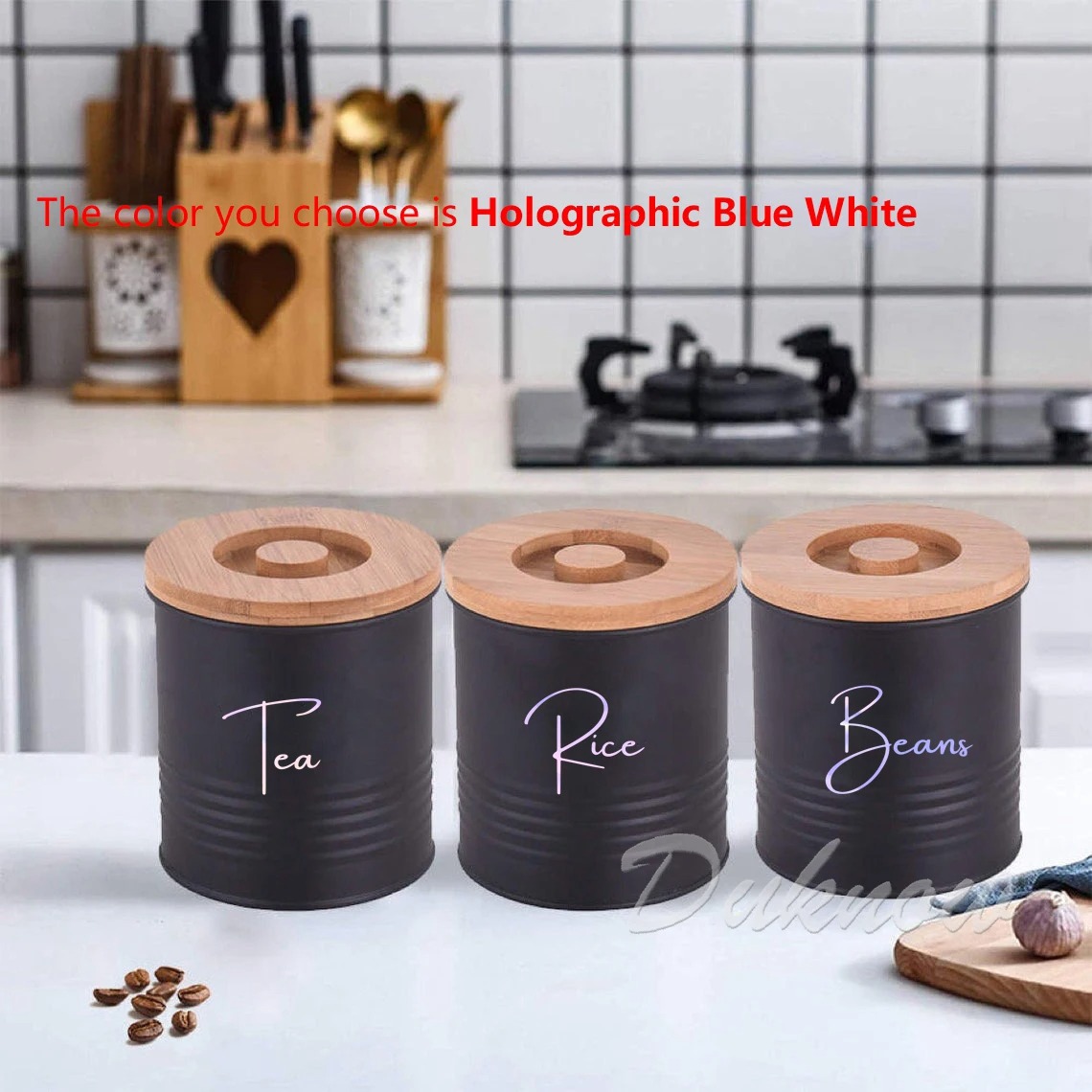 キッチン整理用キャニスタージャーラベルステッカー 防水デカー - Kitchen.Baking Labels のレビューと価格