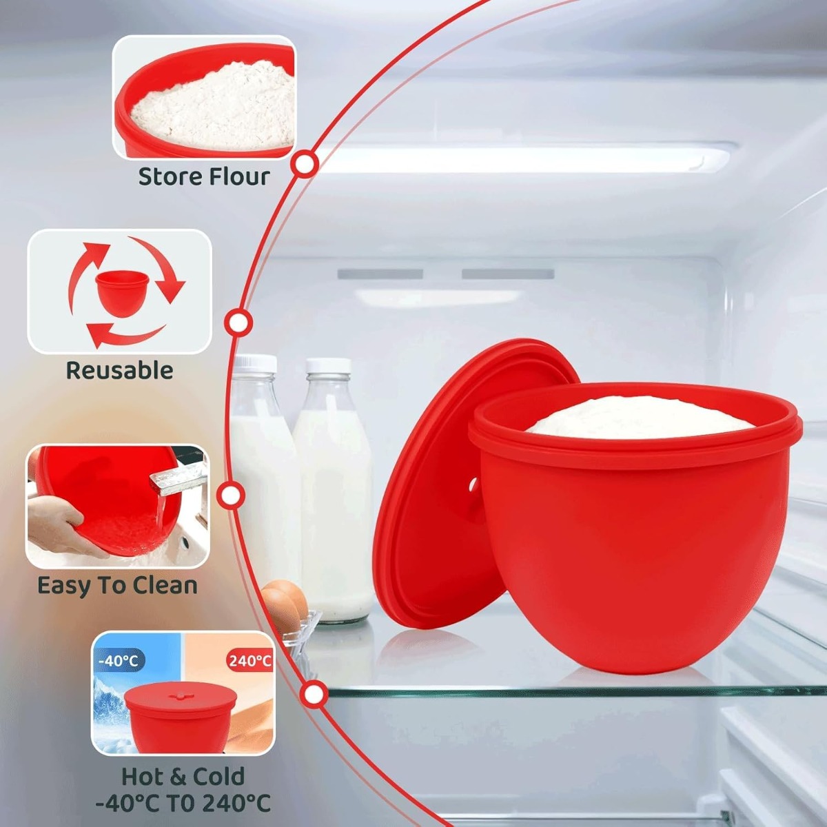 シリコン製ミキサーボウルライナー 蓋付き スタンドミキサーイ - Kitchen Baking Aid のレビューと価格
