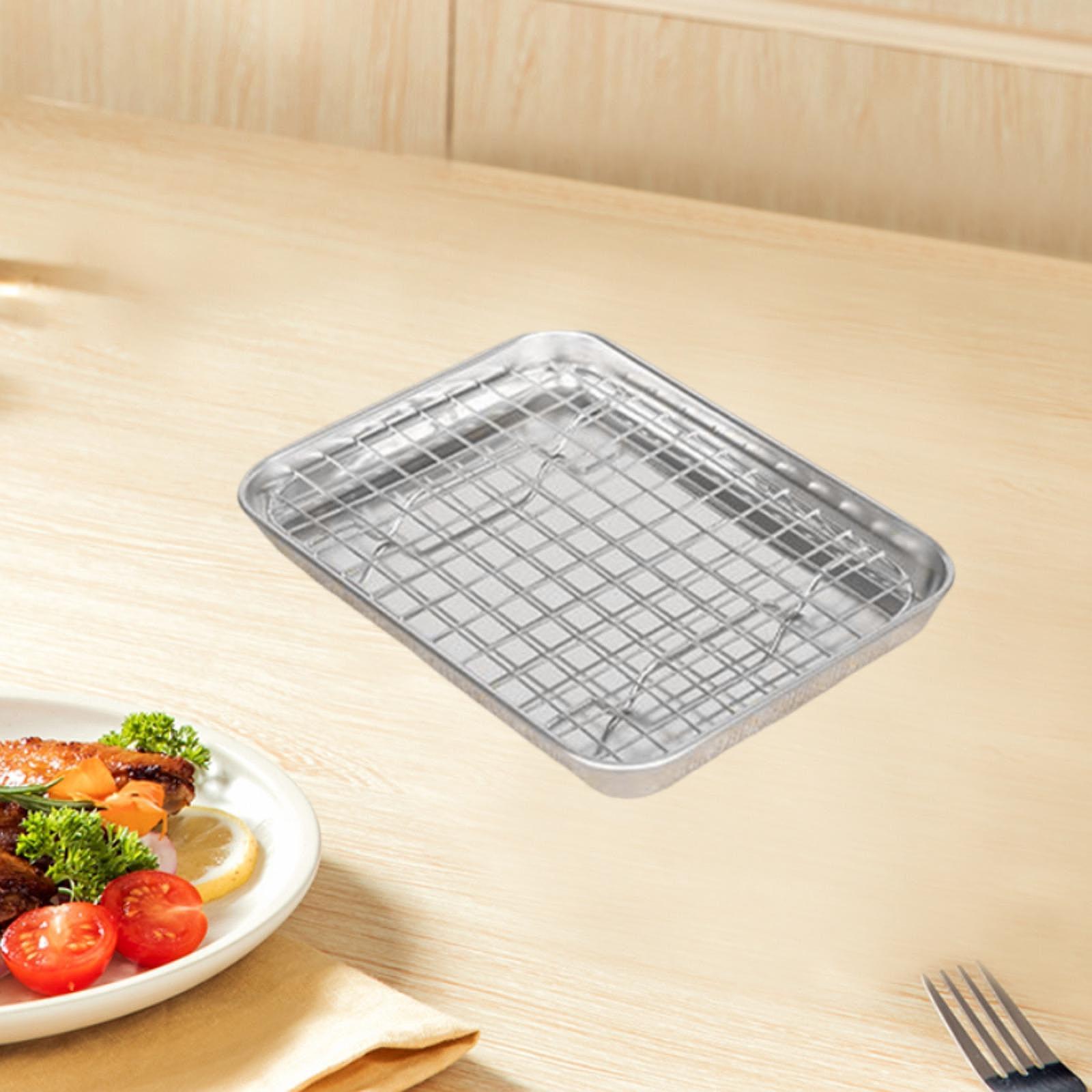 ステンレス製ベーキングシート ラック付き 多用途ベーキングパ - Kitchen Baking Pan Storage のレビューと価格