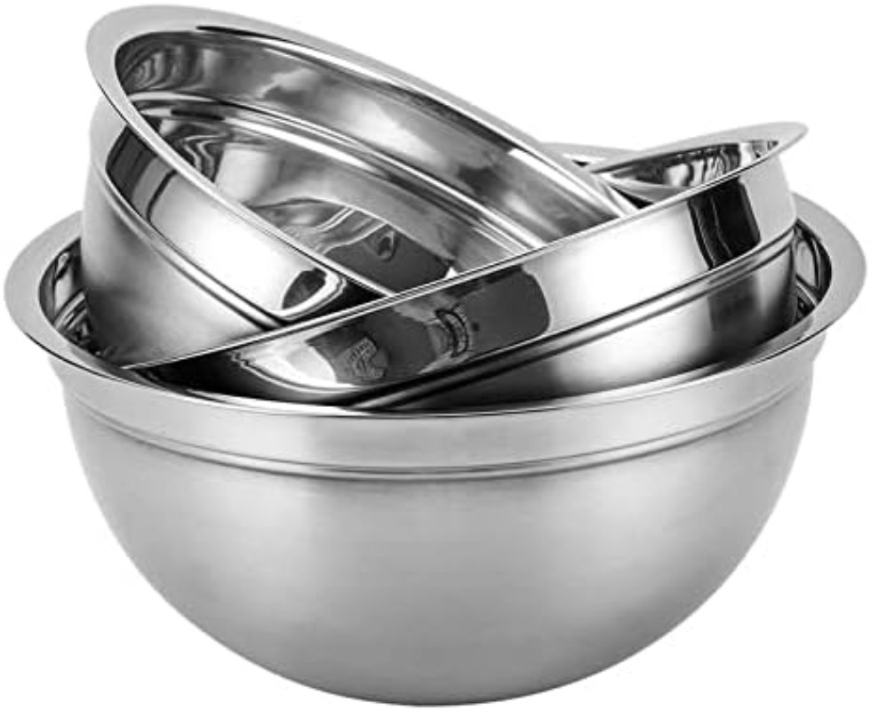 ステンレス鋼のサラダボウル火傷防止食品混合ボウルDIYケーキ - Bread Baking Kitchen Utensils のレビューと価格