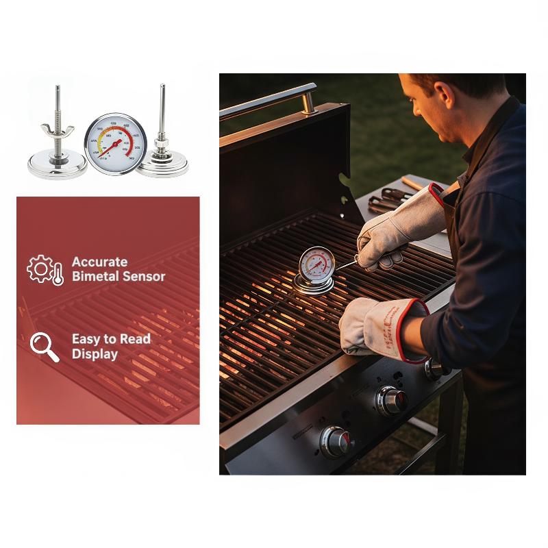 グリル温度計 0-500℃ ℃   アナログ大型ダイヤル54 - Oven Thermometer Analog のレビューと価格