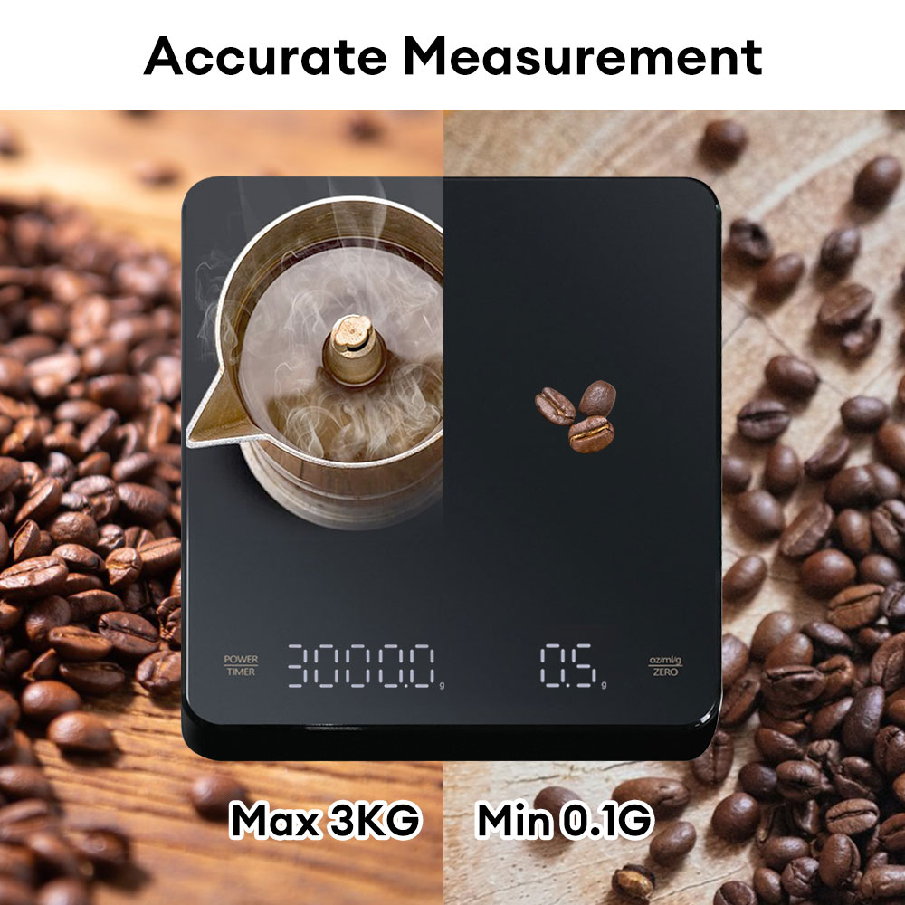 タイマー付きデジタルコーヒースケール LED スクリーンエス - Kitchen Baking Timer のレビューと価格