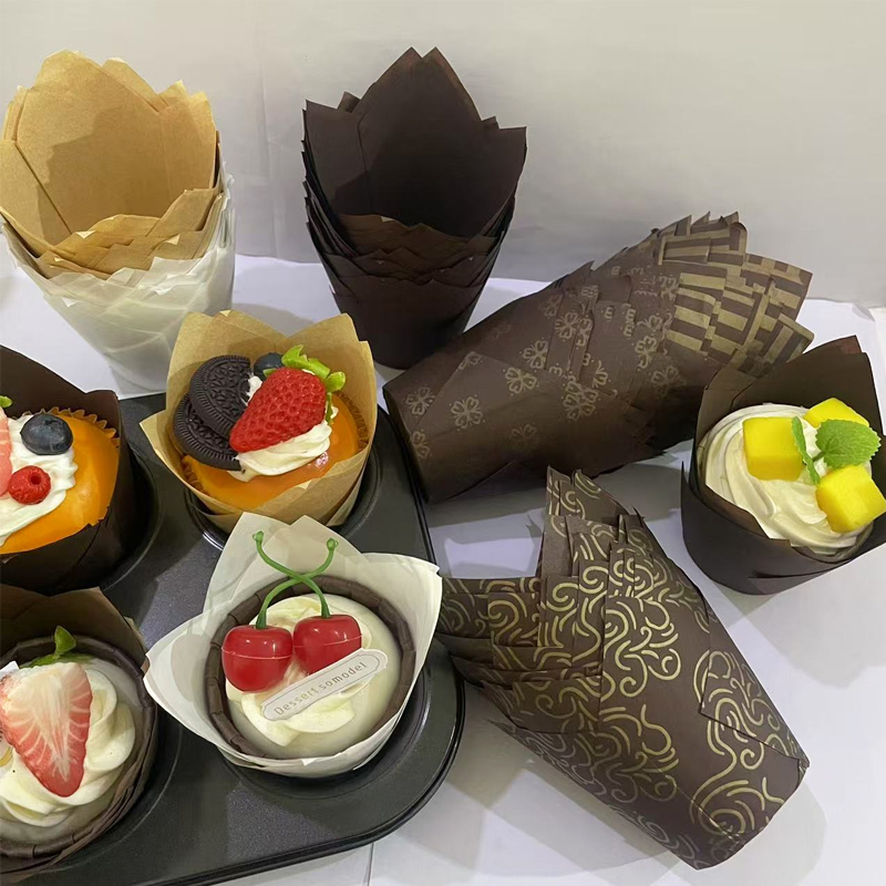 50個/100個/200個のチューリップケーキペーパーカップ - Kitchen Baking Paper のレビューと価格