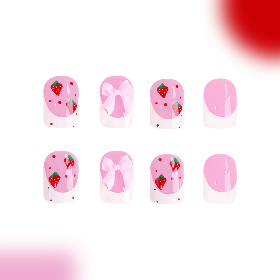 赤いイチゴのデザインのヨーロッパの偽の爪,偽の爪,3D蝶ネク - Decorating Tip Set のレビューと価格