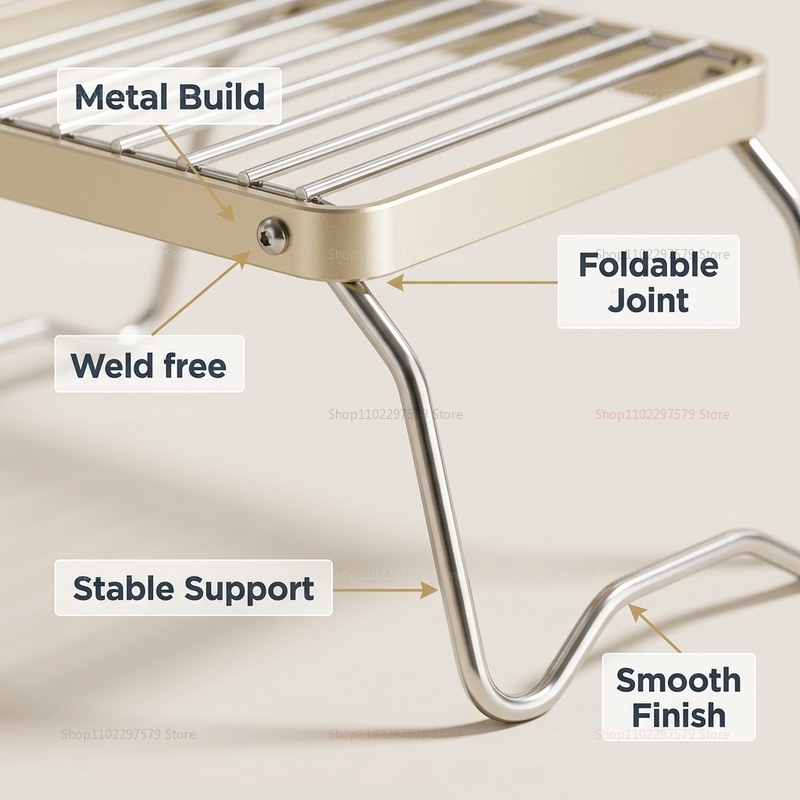 ポータブルステンレス鋼折りたたみ式キャンプストーブスタンドバ - Kitchen Baking Tray Set のレビューと価格