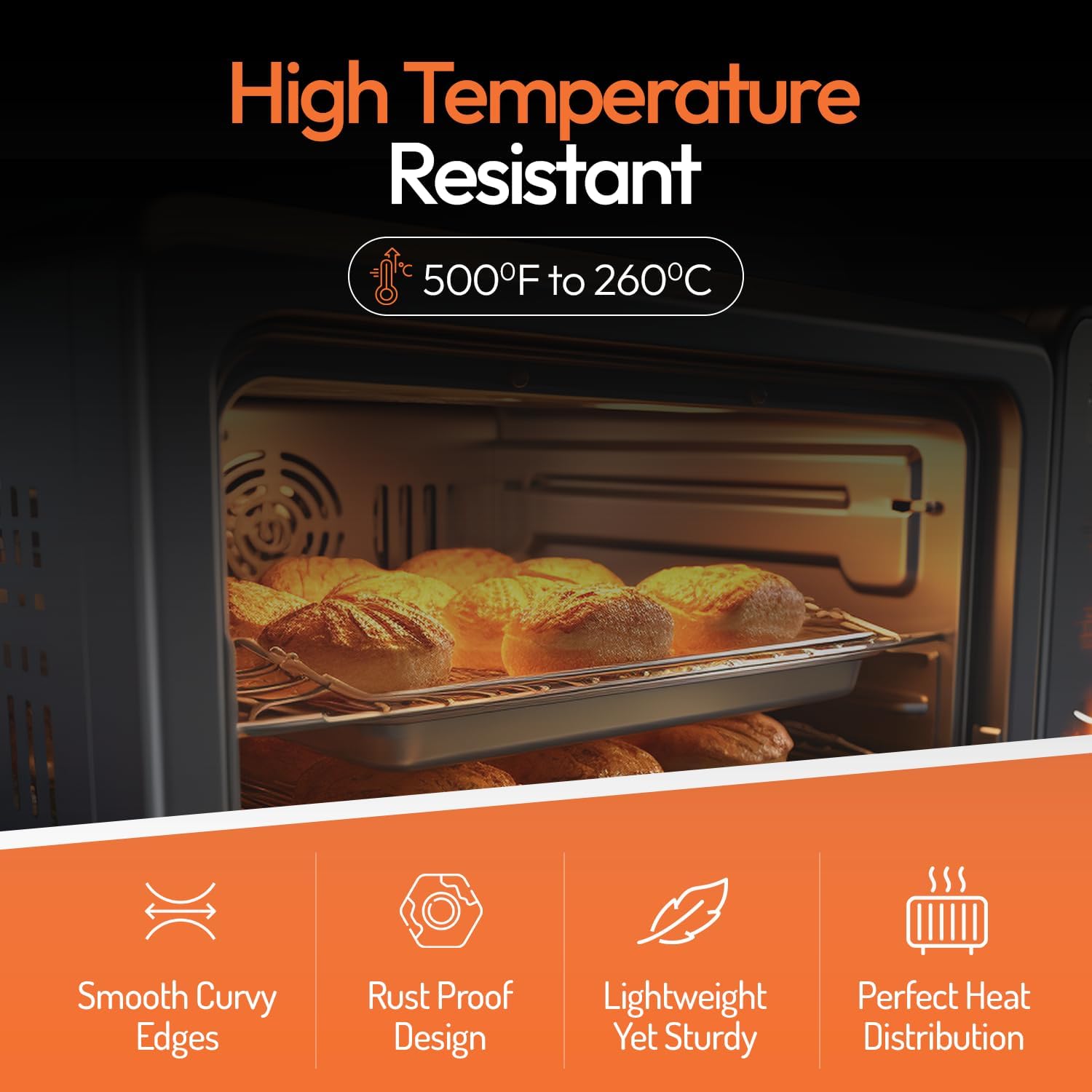 フルサイズ業務用アルミ製ベーキングシートパンセット、大型18 - Kitchen Baking Oven のレビューと価格