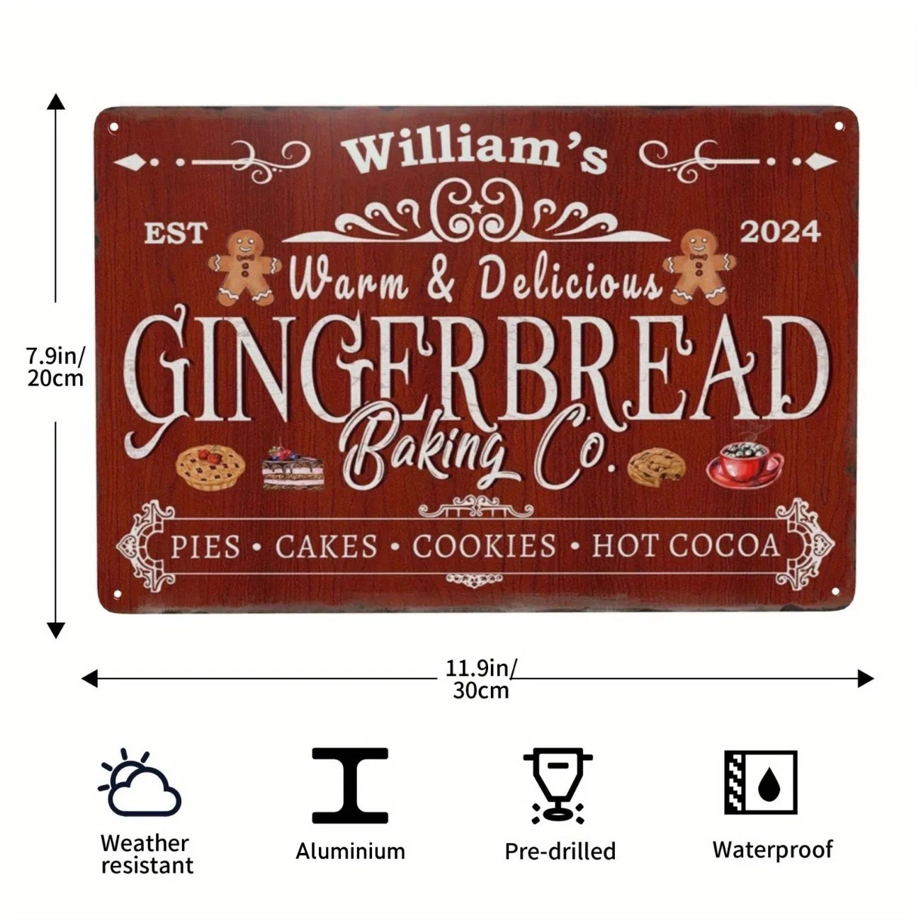 1個のパーソナライズされたジンジャーブレッドベーキング会社の - Kitchen For Baking のレビューと価格