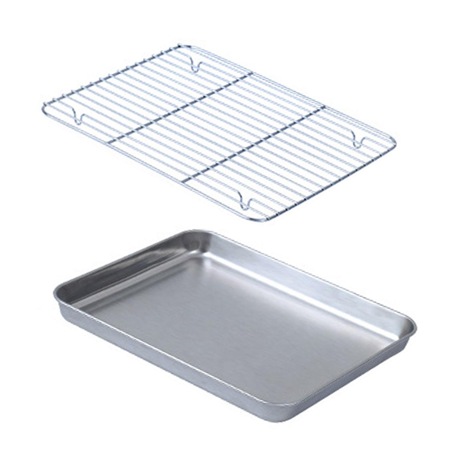 ワイヤーラック付きベーキングシートパン クッキー、肉、パン用 - Kitchen Baking Pan Storage のレビューと価格