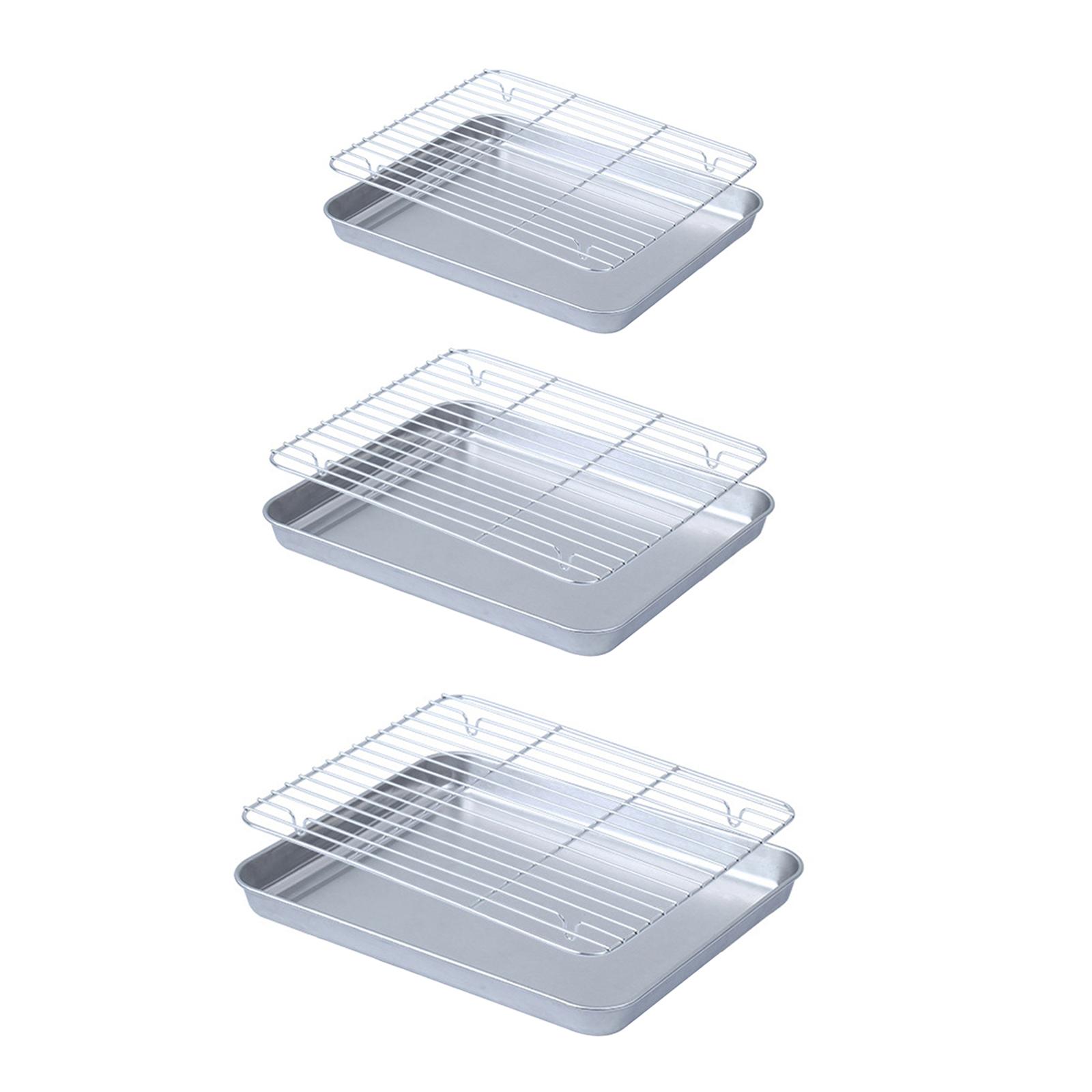 ワイヤーラック付きベーキングシートパン クッキー、肉、パン用 - Kitchen Baking Pan Storage のレビューと価格