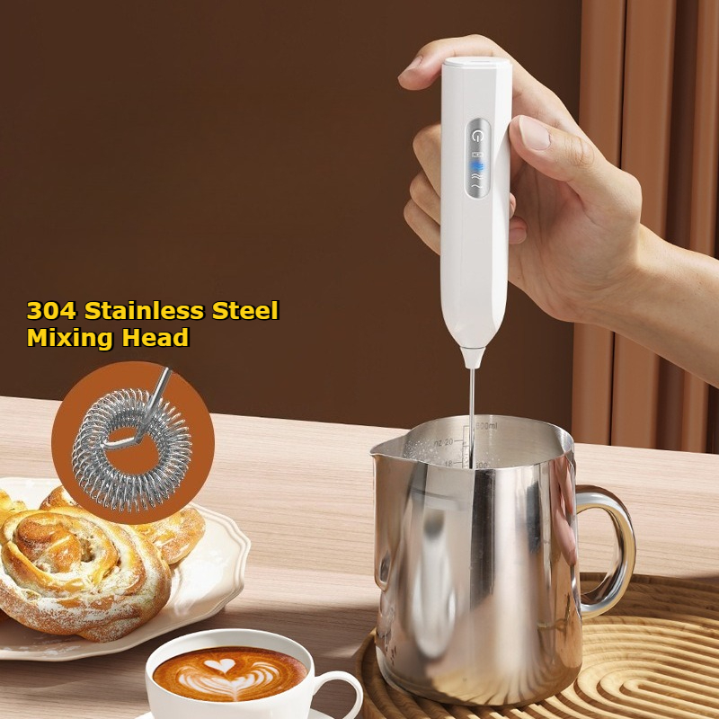 新型ハンドヘルド電動ミルクフォーマー、自動泡立て器、コーヒー - Kitchen Baking Mixer のレビューと価格