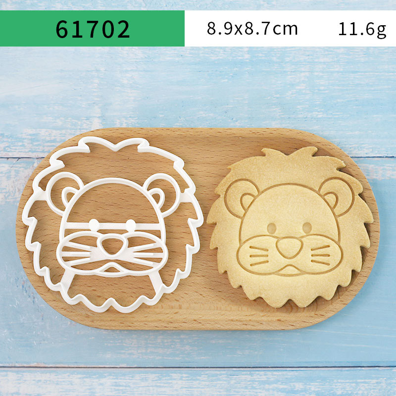 4個入り動物型クッキーカッターセット 3Dキュートなライオン - Kitchen Baking Products のレビューと価格