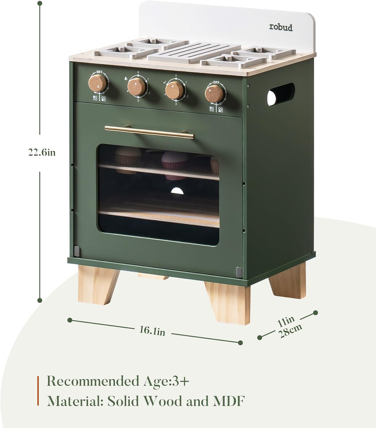 Robotime Robud ヴィンテージ木のおもちゃ キッ - Baking Kitchen Robotime のレビューと価格