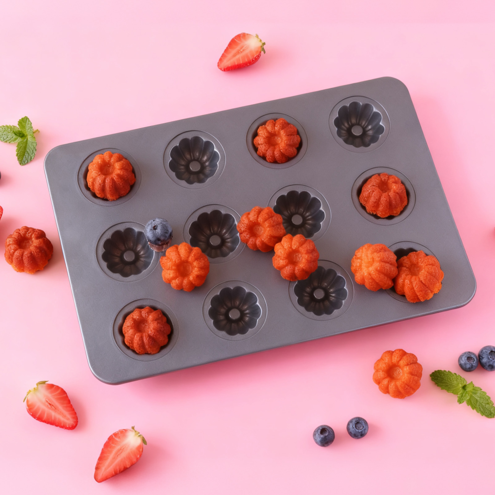 12個取りミニクーグロフ型 炭素鋼製 マドレーヌ マフィン  - Bread Baking Kitchen Utensils のレビューと価格