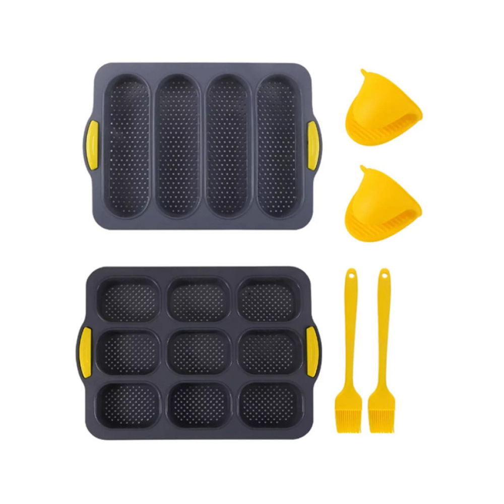 プレミアムシリコン製ベーキングモールドセット ノンスティック - Kitchen Baking Tray Set のレビューと価格
