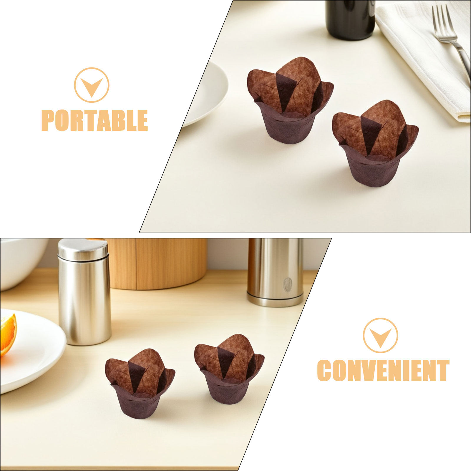 200個入りベーキングペーパーカップ ロータススタイル 耐油 - Kitchen Baking Paper のレビューと価格
